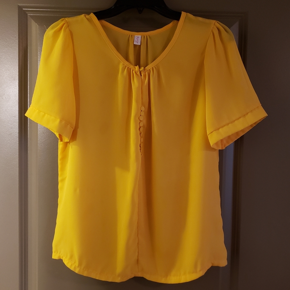 First Lady SzM (USA) poly Yellow Blouse